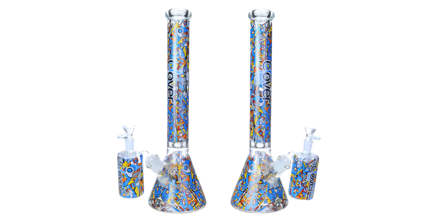 7MM WATER PIPE WITH ASH CATCHER - 19'' INCH : M2