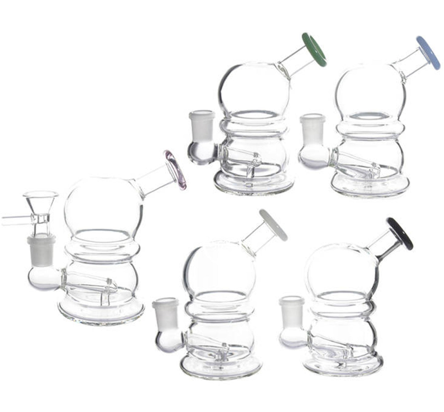 4.3 INCH CLEAR GLASS WATER PIPE