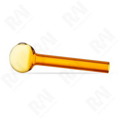 4'' GLASS OB PIPES AMBER :THICK