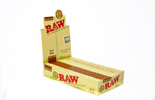 RAW ORGANIC HEMP ROLLING PAPERS 1 1/4 - 24PK