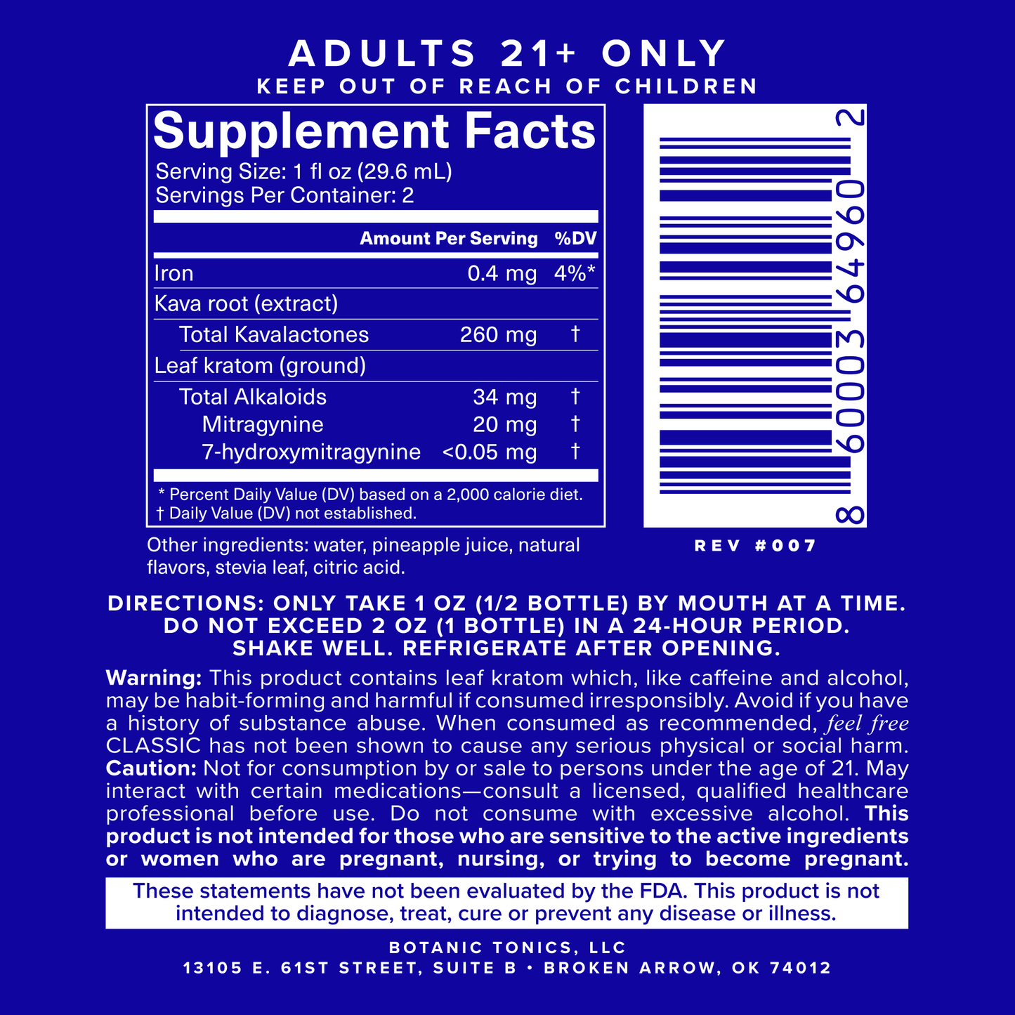 FEEL FREE CLASSIC TONIC - BOX OF 12