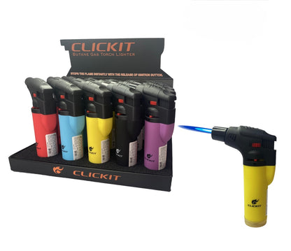 CLICKIT NEON- Single JET Torch Lighter (15 pcs/box)