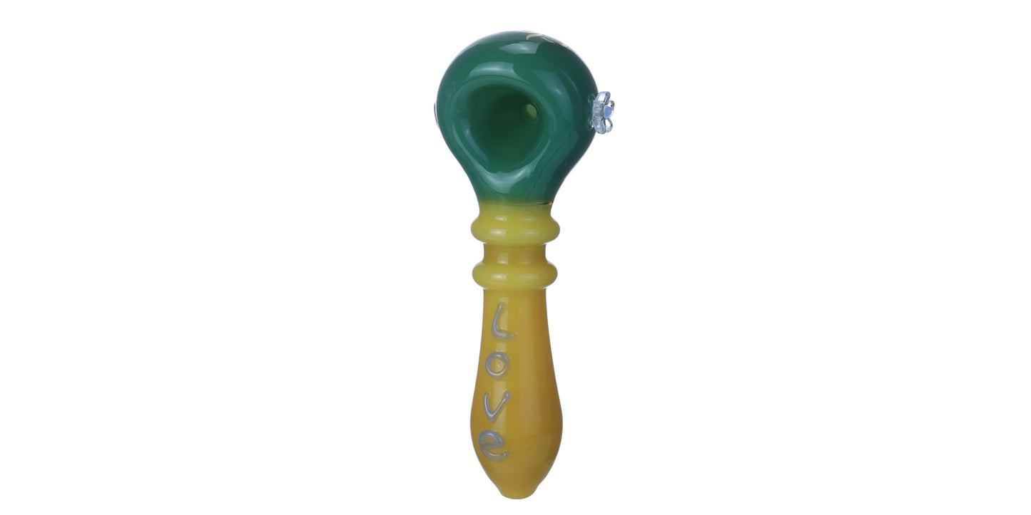 GLASS HAND PIPE DISPLAY OF 6 MIX COLORS