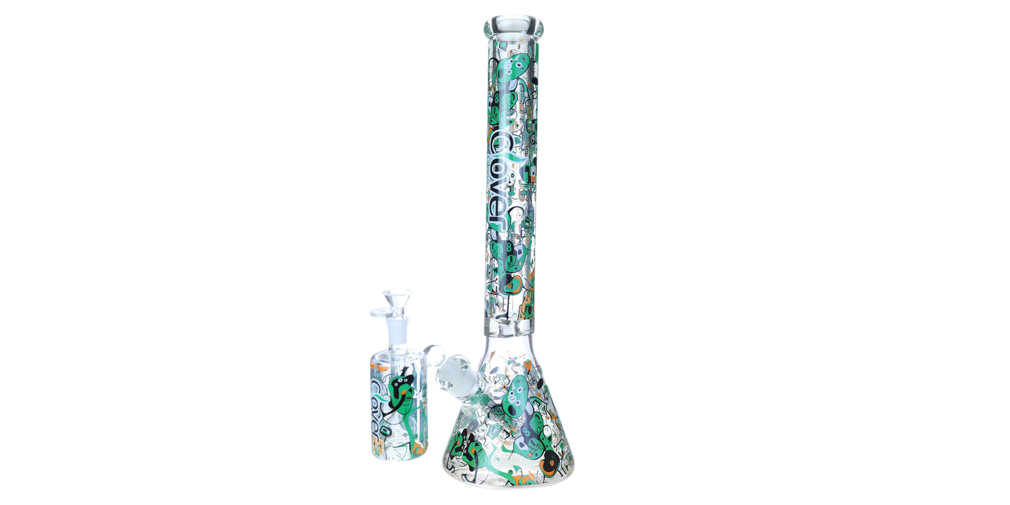 7MM WATER PIPE WITH ASH CATCHER - 19'' INCH