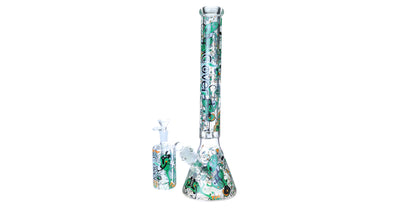 7MM WATER PIPE WITH ASH CATCHER - 19'' INCH