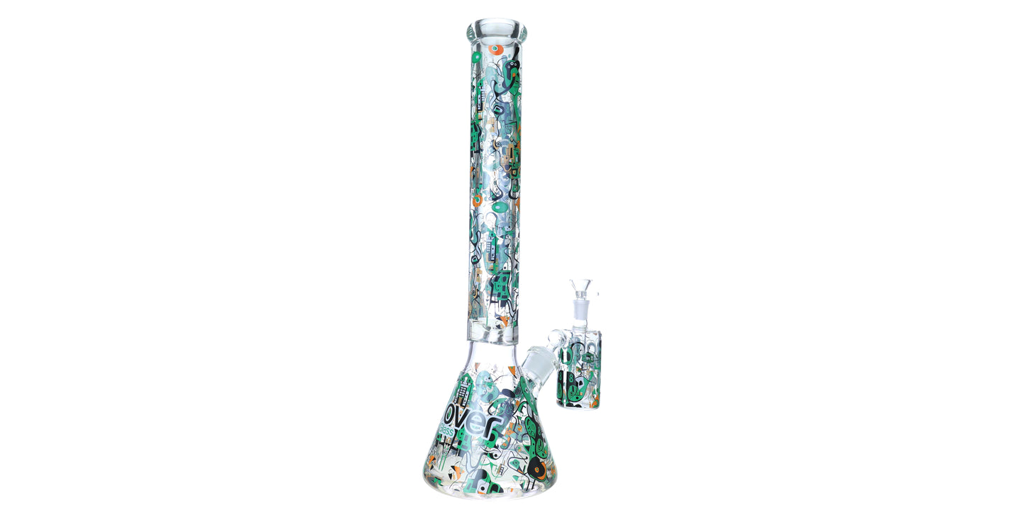 7MM WATER PIPE WITH ASH CATCHER - 19'' INCH