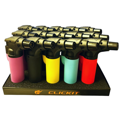 CLICKIT NEON- Single JET Torch Lighter (15 pcs/box)