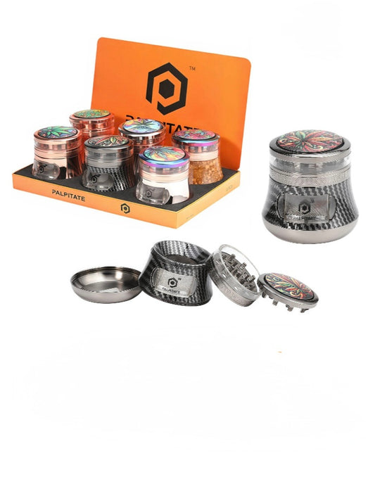PALPITATE GRINDER WITH CLEAR CHAMBER (DISPLAY OF 6)