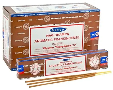 SATYA NAG CHAMPA AROMATIC FRANKINCENSE INCENSE STICKS