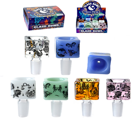 CUBE GLASS BOWL (12 PCS DISPLAY)