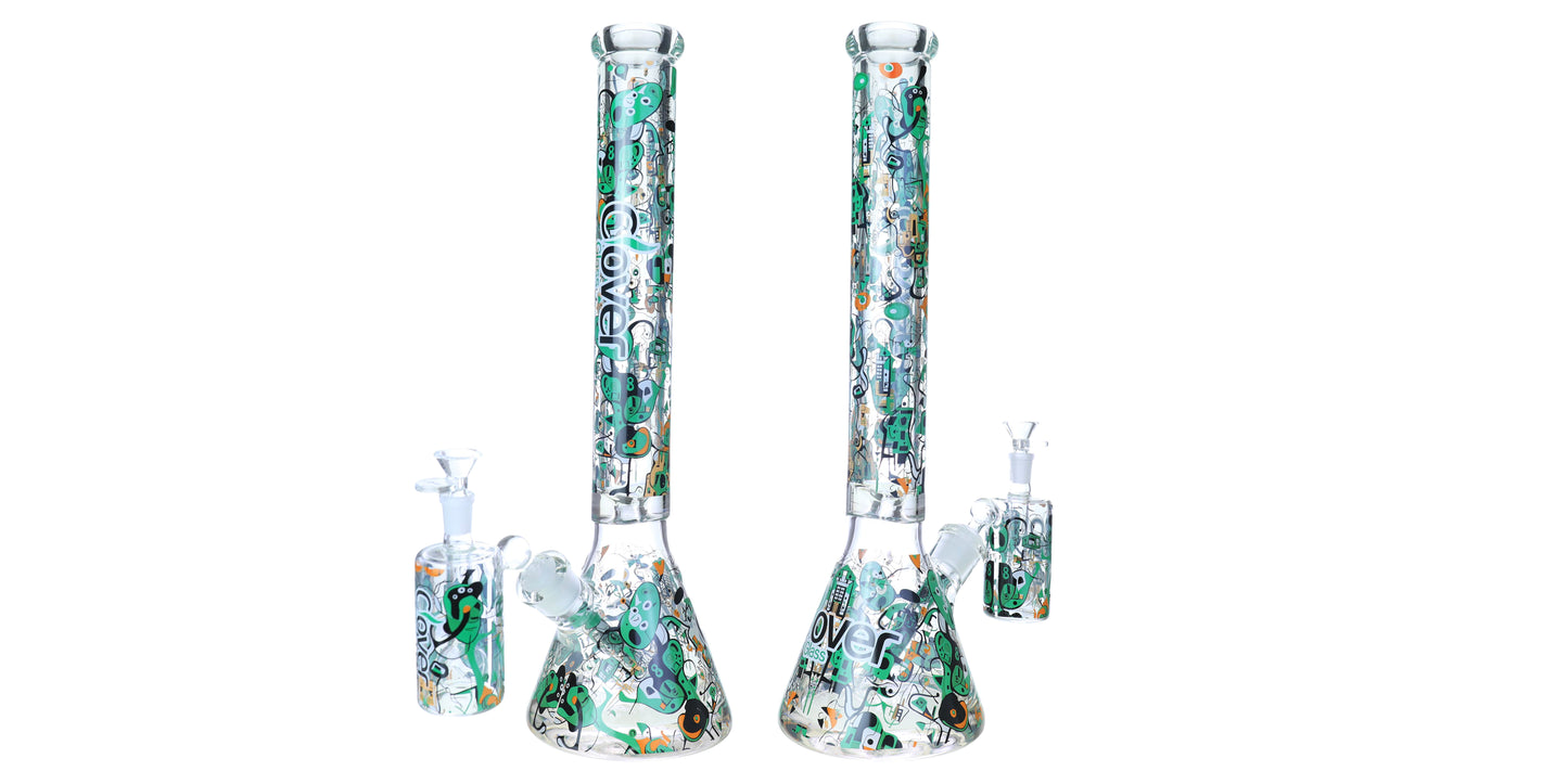 7MM WATER PIPE WITH ASH CATCHER - 19'' INCH