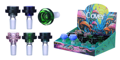 14 MM NM GLASS BOWL - 12 PK DISPLAY