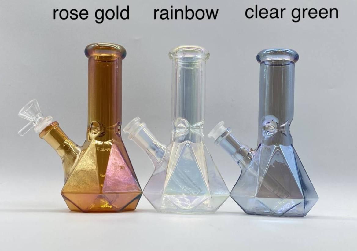 HEXAGON BASE GLASS WATER PIPE