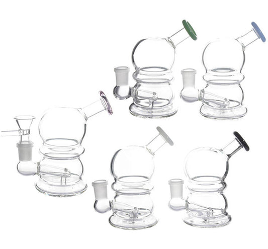 4.3 INCH CLEAR GLASS WATER PIPE