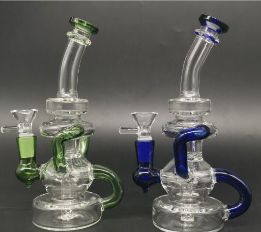 9 INCH GLASS RECYCLE WATER PIPE