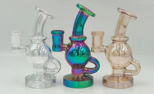 5 INCH GLASS BANGER WITH PLATING EFFECT