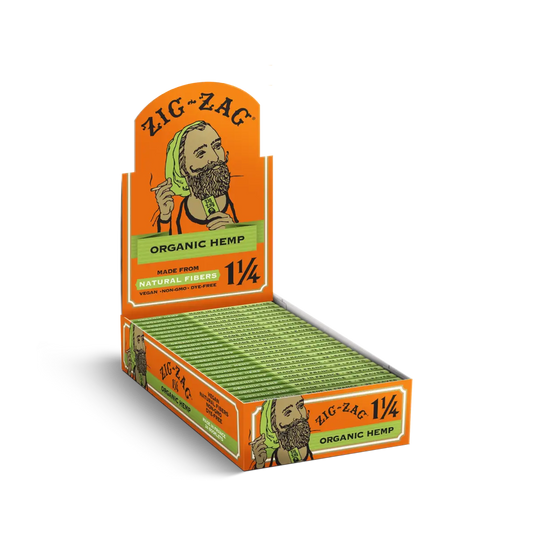 ZIG ZAG ORGANIC HEMP 1-1/4 ROLLING PAPER - 24 BOOKLETS